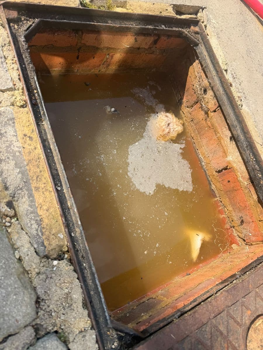 Drain overflowing before an emergency clear